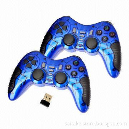 Double 2.4G Wireless Gamepad/Joypad for PC, with Double Vibration, Turbo and Clear Special Functions